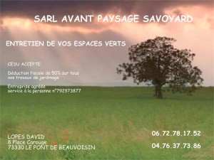 SARL Avant-paysage savoyard | Les Jardins du Buis David Lopes 73330 Le Pont de Beauvoisin, Domessin