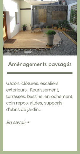 prestations : Aménagements paysagés - Gazon, clotures, escaliers, allées| Les Jardins du Buis David Lopes 73330 Le Pont de Beauvoisin, Domessin