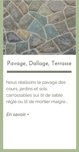 prestations : Pavage, dallage, terrasse| Les Jardins du Buis David Lopes 73330 Le Pont de Beauvoisin, Domessin