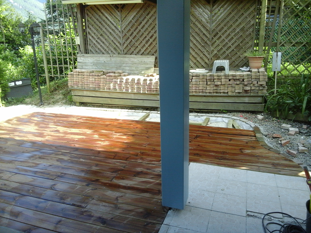 Terrasse bois à Novalaise, Les Jardins du Buis, Paysagiste, 73, 38, Pont de Beauvoisin