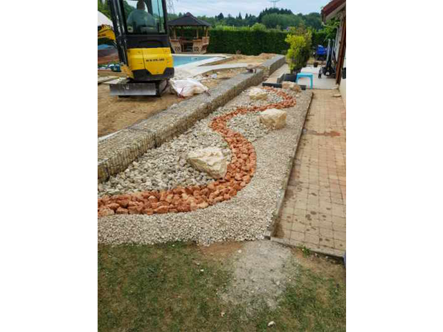 Chantier terrasse bois exotique Domessin - par Les Jardins du Buis, paysagiste, 73, 38