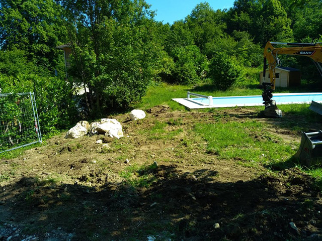 2-Avant - Chantier à Aiguebelette - Les Jardins du Buis